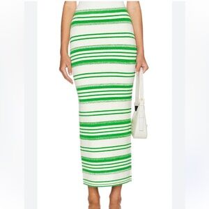 Simkhai Womens  Teagan Midi Skirt, Green NWT SZ M